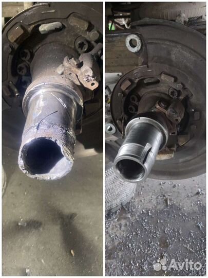 Восстановление резьбы и посадочных мест на осях