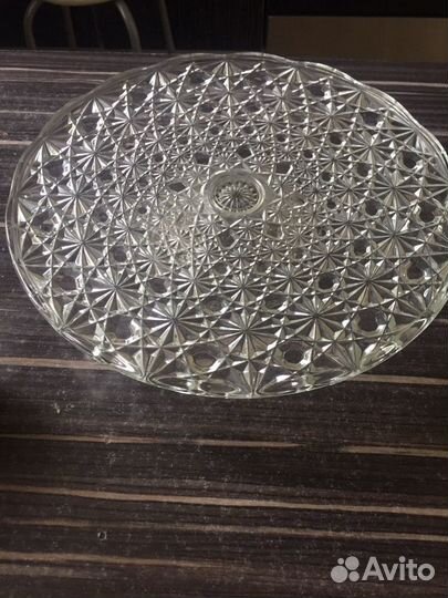 Тортовница хрустальная/Франция
