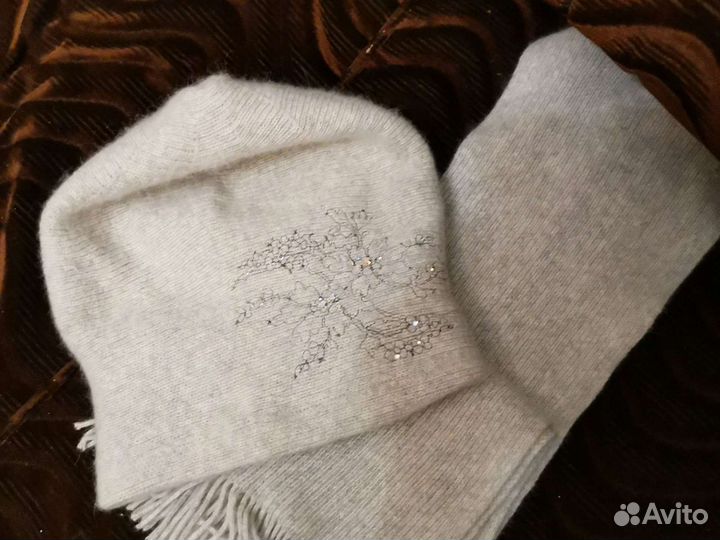 Женский комплект шарф+шапка