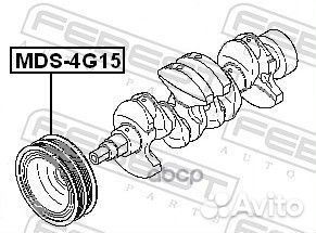 Шкив коленвала mitsubishi lancer CS MDS-4G15 MD