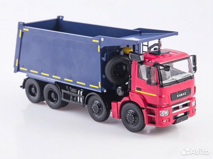 Камаз-65801-T5 самосвал красный С синим 1:43