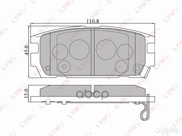 Колодки тормозные дисковые задние BD-3606 lynxauto