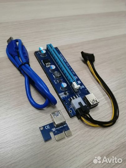 Райзер для видеокарт 009s PCI-E 1X to 16X