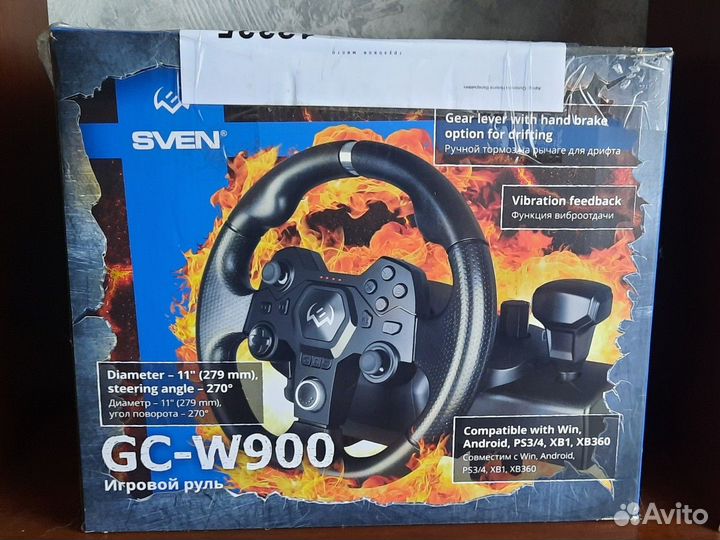 Sony PS3 slim 31игра + Руль Sven GC-w900