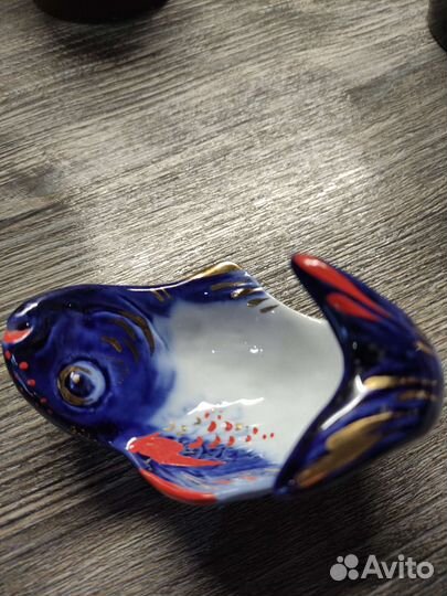 Икорница рыбка, подставка вазочка. лфз