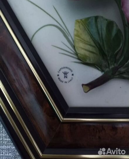 Панно Capodimonte фарфор дерево Италия