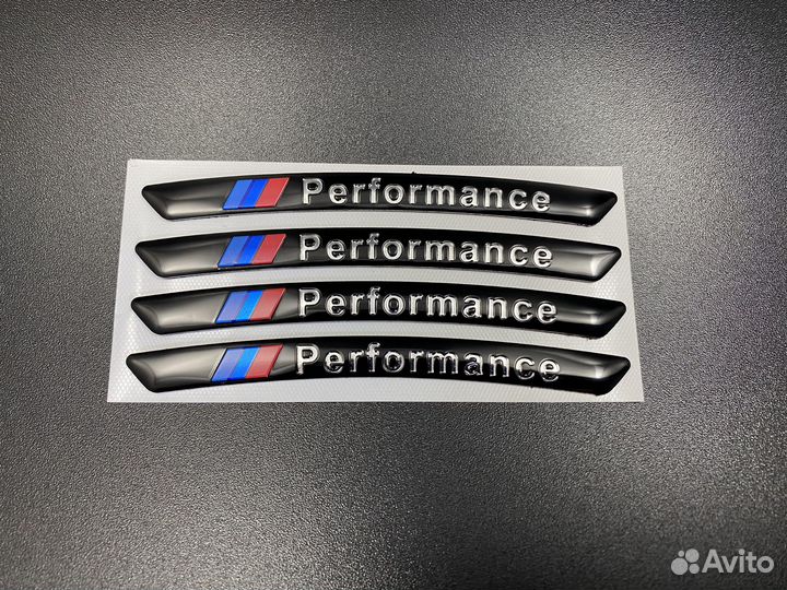 4 шт. Эмблемы на обод диска bmw performance