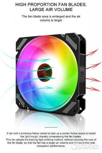 Корпусные Вентиляторы rgb,охлаждение для Пк, 120мм