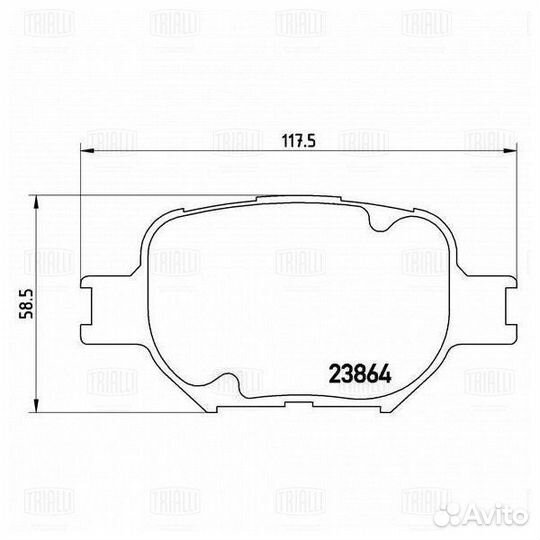 Колодки дисковые передние диск 16' toyota corolla