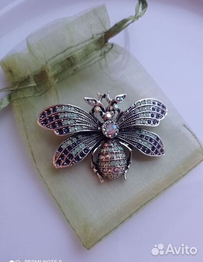 Брошь пчела, муха. Новая