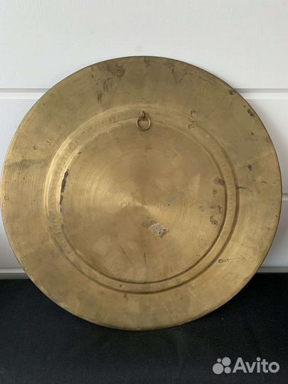 Огромная бронзовая настенное панно Шива 33,5 см