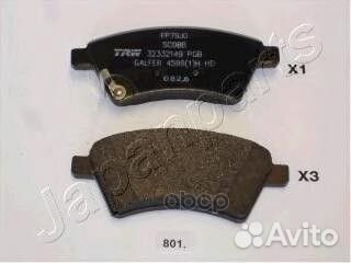 Колодки торм. диск. pa801af Japanparts