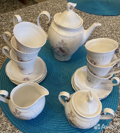 Кофейный румынский сервиз Artil Bone china Romania