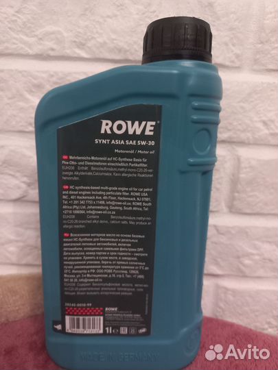Масло моторное 5w30 rowe