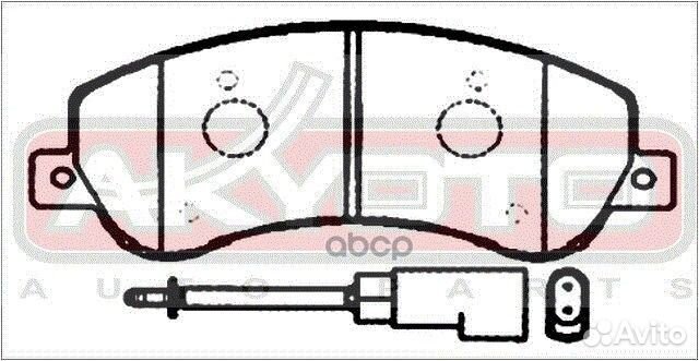 Колодки тормозные дисковые передние akd0444 akyoto