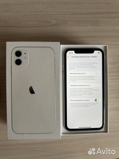 iPhone 11 64 gb (акб 91 sim)