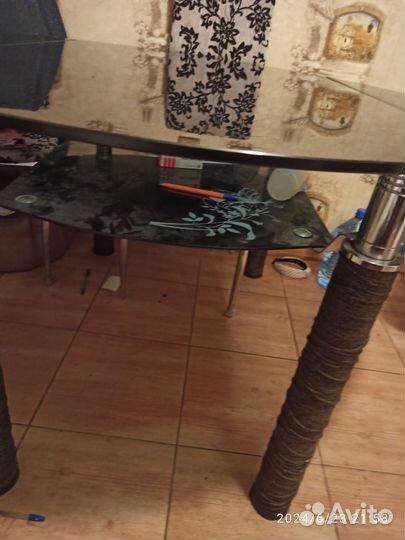 Кухонный стол бу стекло