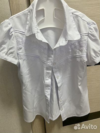 Блузка рубашка для девочки 128