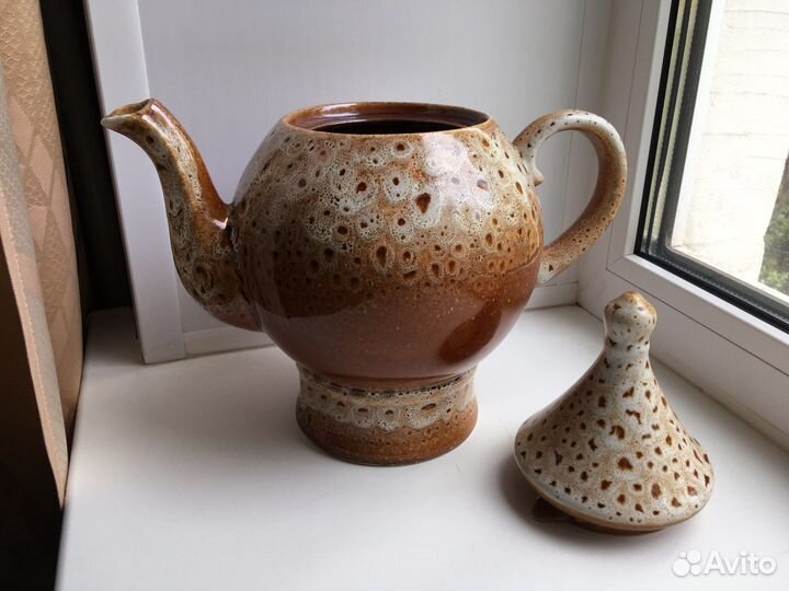 Керамические чайник, кувшин, горшочки СССР