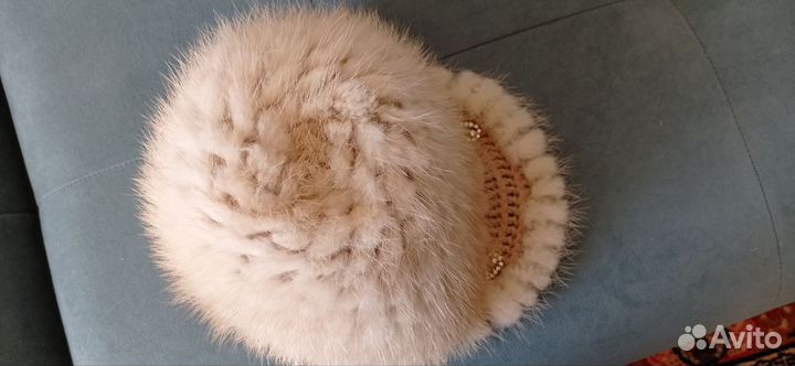 Шапка вязаная зимняя из норки