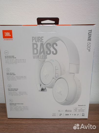 Беспроводные наушники JBL tune 520BT