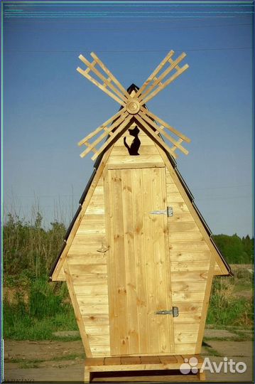 Дачный туалет деревянный с установкой VKT