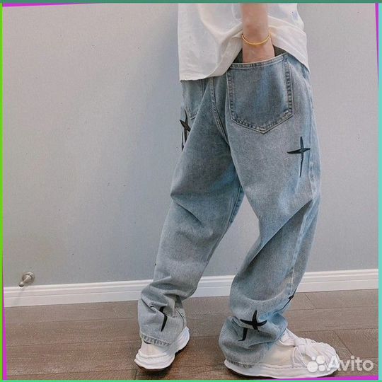 Штаны карго Y2K с крестами (Арт: 28037)