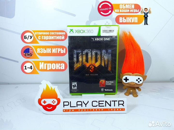 Диск для Xbox 360/One Doom 3 BFG Edition б/у
