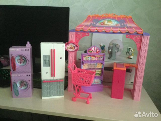Набор для Барби Магазин, холодильник и стиралка