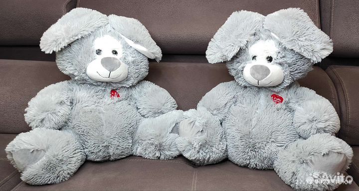 Заяц мягкий новый 60 см