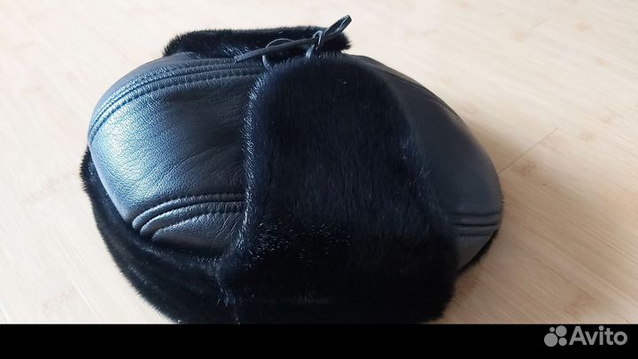 Кепка мужская кожа+мех