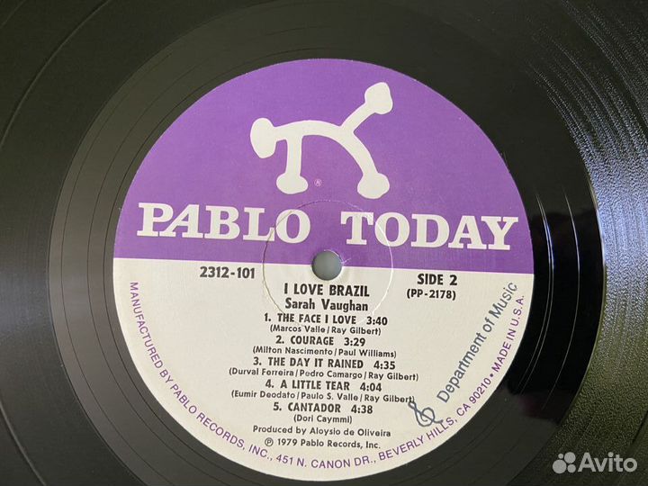Sarah Vaughan,I Love Brazil,Pablo,US.mint