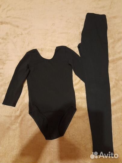 Купальник для гимнаст,танцев р134-140см + легинсы