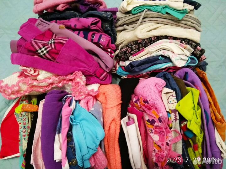 3 пакета брендовой одежды и обуви на девочку 86-98