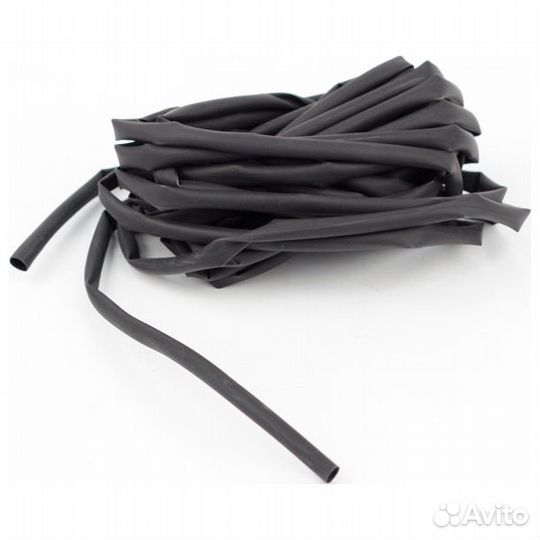 Термоусадка с клеевым слоем 6.4мм черная 5м