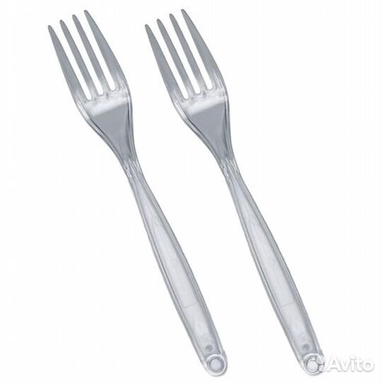 Вилка столовая прозрачная 165 мм 50 шт/уп