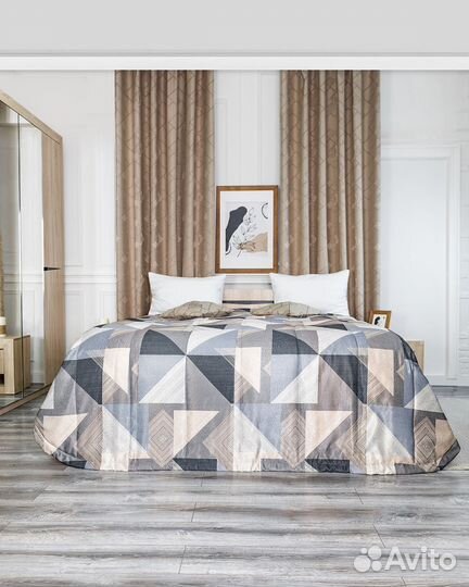 Покрывало пабло голубой новое плед на кровать