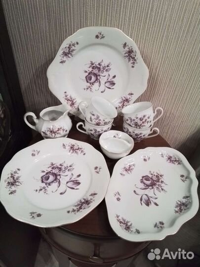Фарфоровый сервиз Богемия Чехословакия Попредметно