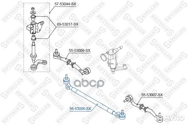 55-53006-SX тяга рулевая центральная в сборе K