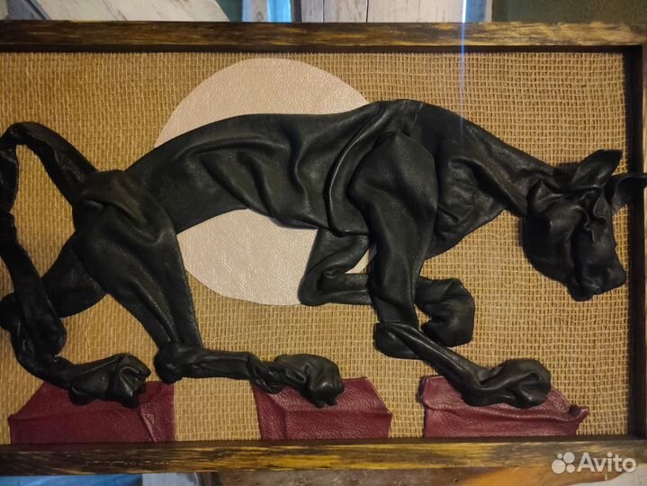 Объемные картины из кожы