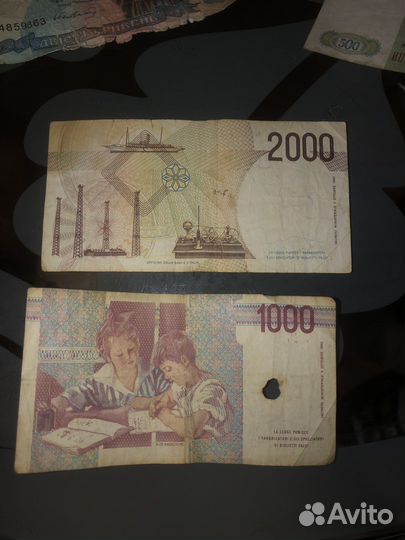1000 lire mille, 2000 lire duemilia