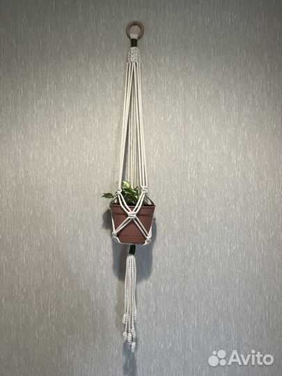Кашпо для цветов подвесное макраме