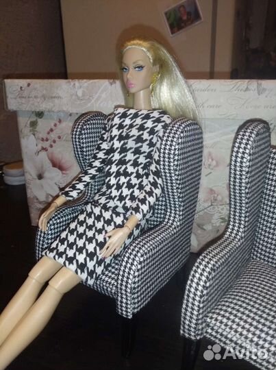 Комплект мебели для кукол Гусиная лапка