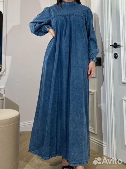 Джинсовое платье женское 48 50 размер