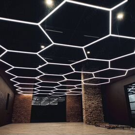 Светильники соты, шестигранники линейные LED