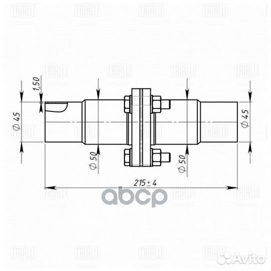 Соединение труб глуш. (жесткое) 4550 (нерж. алюм