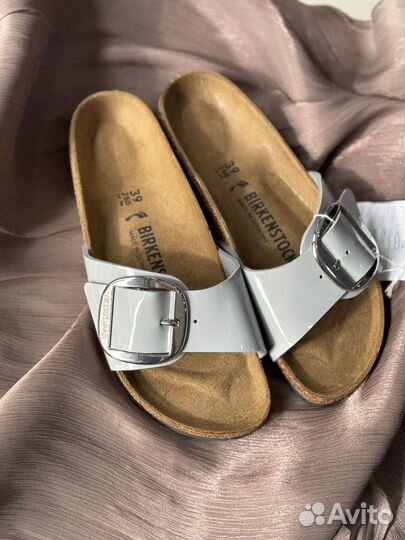 Тапочки birkenstock madrid patent alloy