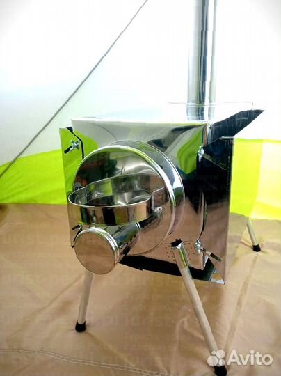 Дровяная печь Средняя на 30 л. c экранами с трех с