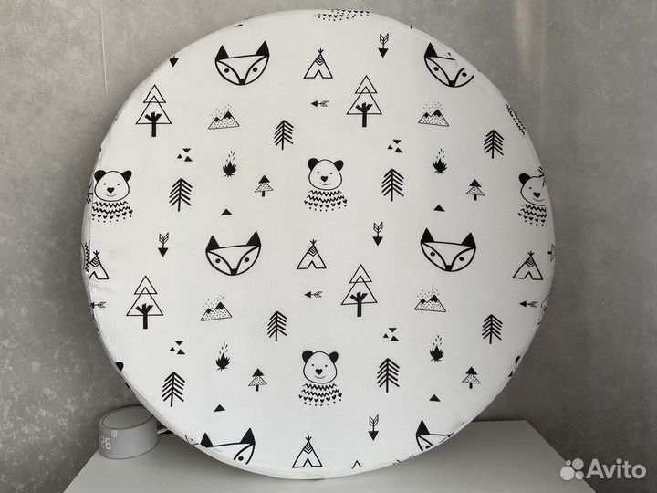 Матрас детский круглый 75/75 с наматрасниками