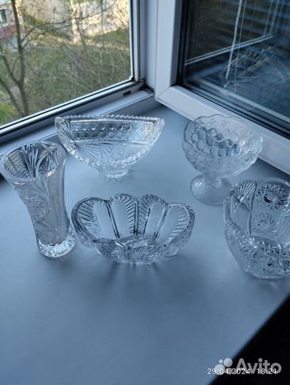 Ваза хрустальная